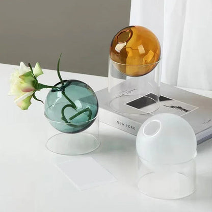 Nordic Minimalist Hydroponic Glass Vase for Bouquets NALANI