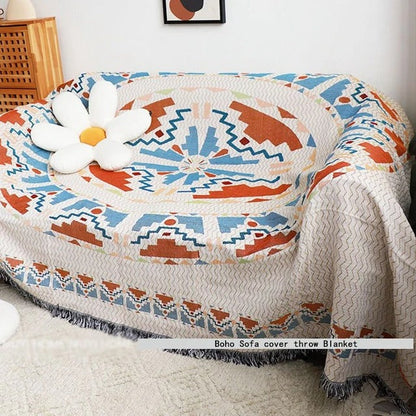 Vibrant Throw Blanket Collection with Braided Fringe Ends 7 NaLani