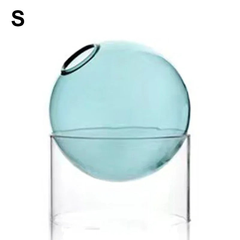 Nordic Minimalist Hydroponic Glass Vase for Bouquets light Blue S NALANI