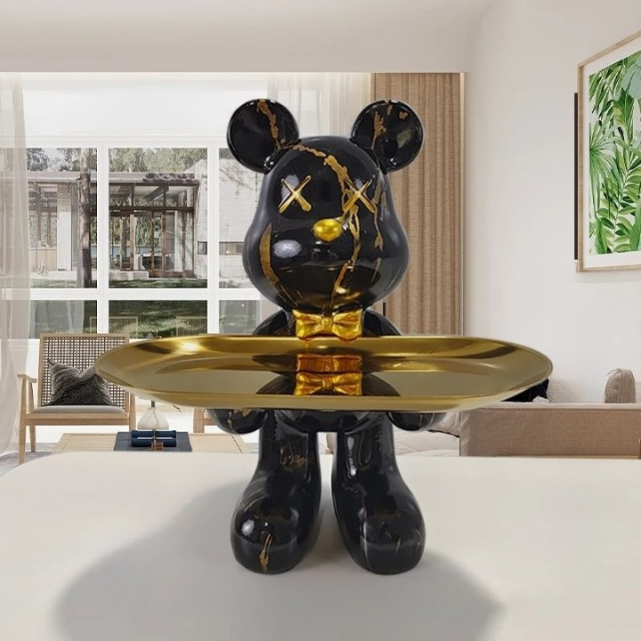 Caran d’Artis | Bear Statue with Tray for Stylish Home Decor Spike NALANI