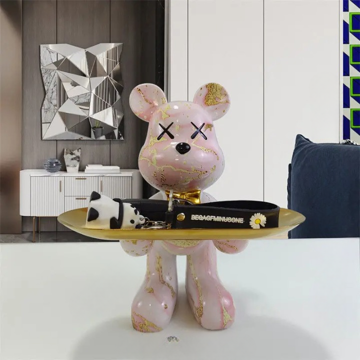 Caran d’Artis | Bear Statue with Tray for Stylish Home Decor Thor NALANI