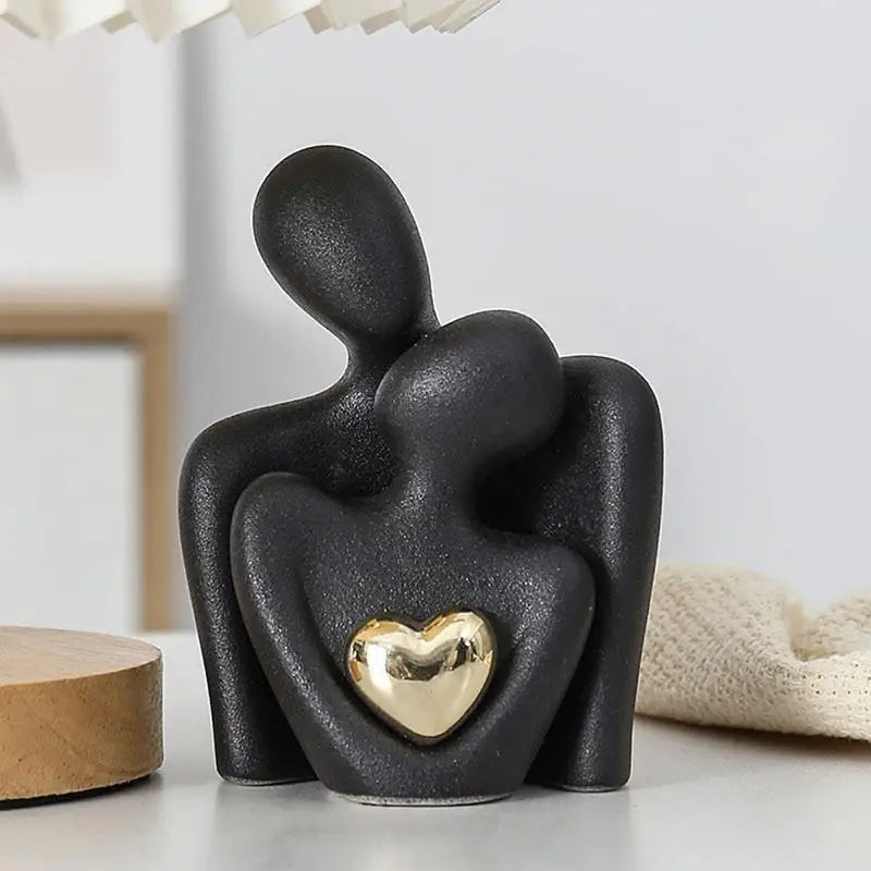 Caran d’Artis | Couple Hugging Abstract Sculpture for Home Decor and Elegance NALANI