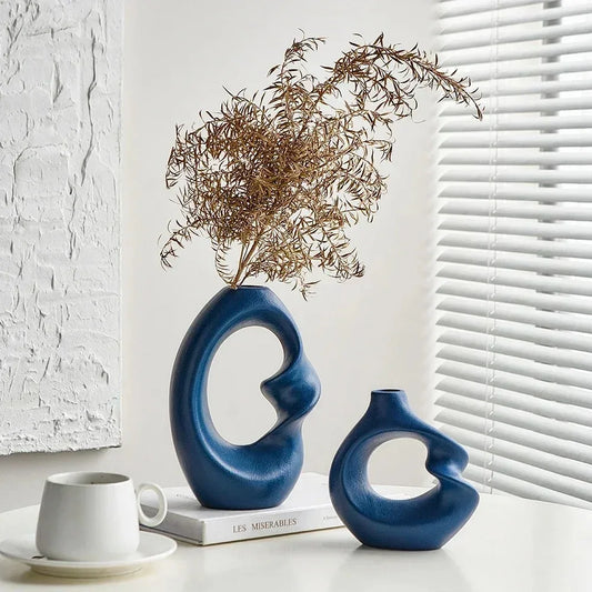 Caran d’Artis | Creative Curved Decorative Vase Set for Elegant Home Décor NALANI