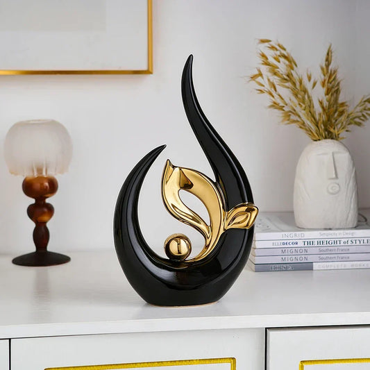 Caran d’Artis | Creative Seeding of Life Sculpture for Home and Office Decor Black NALANI