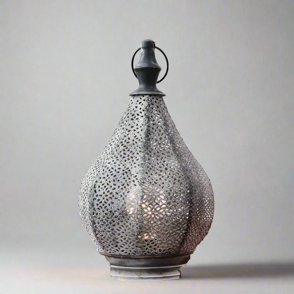 Casablanca Moroccan Table Lamp Silver NALANI