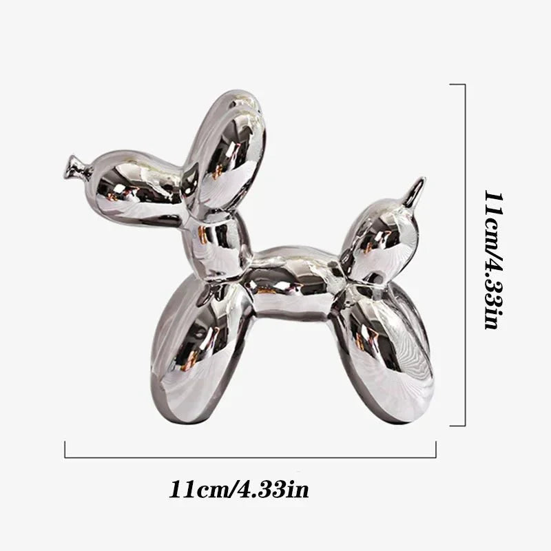 Mini Ceramic Balloon Dog Ornament for Playful Home Decor NALANI