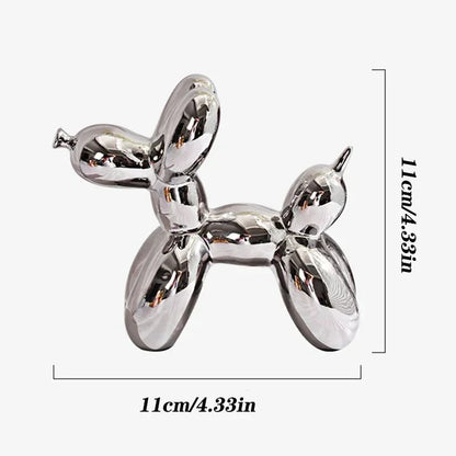 Mini Ceramic Balloon Dog Ornament for Playful Home Decor NALANI
