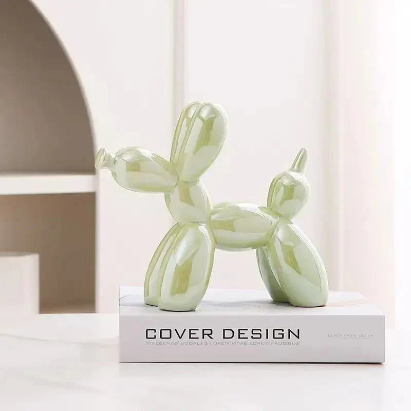Mini Ceramic Balloon Dog Ornament for Playful Home Decor Vegetables 11x11x4cm NALANI