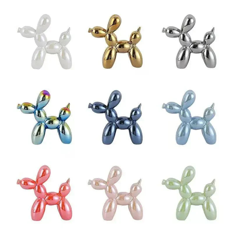 Mini Ceramic Balloon Dog Ornament for Playful Home Decor NALANI