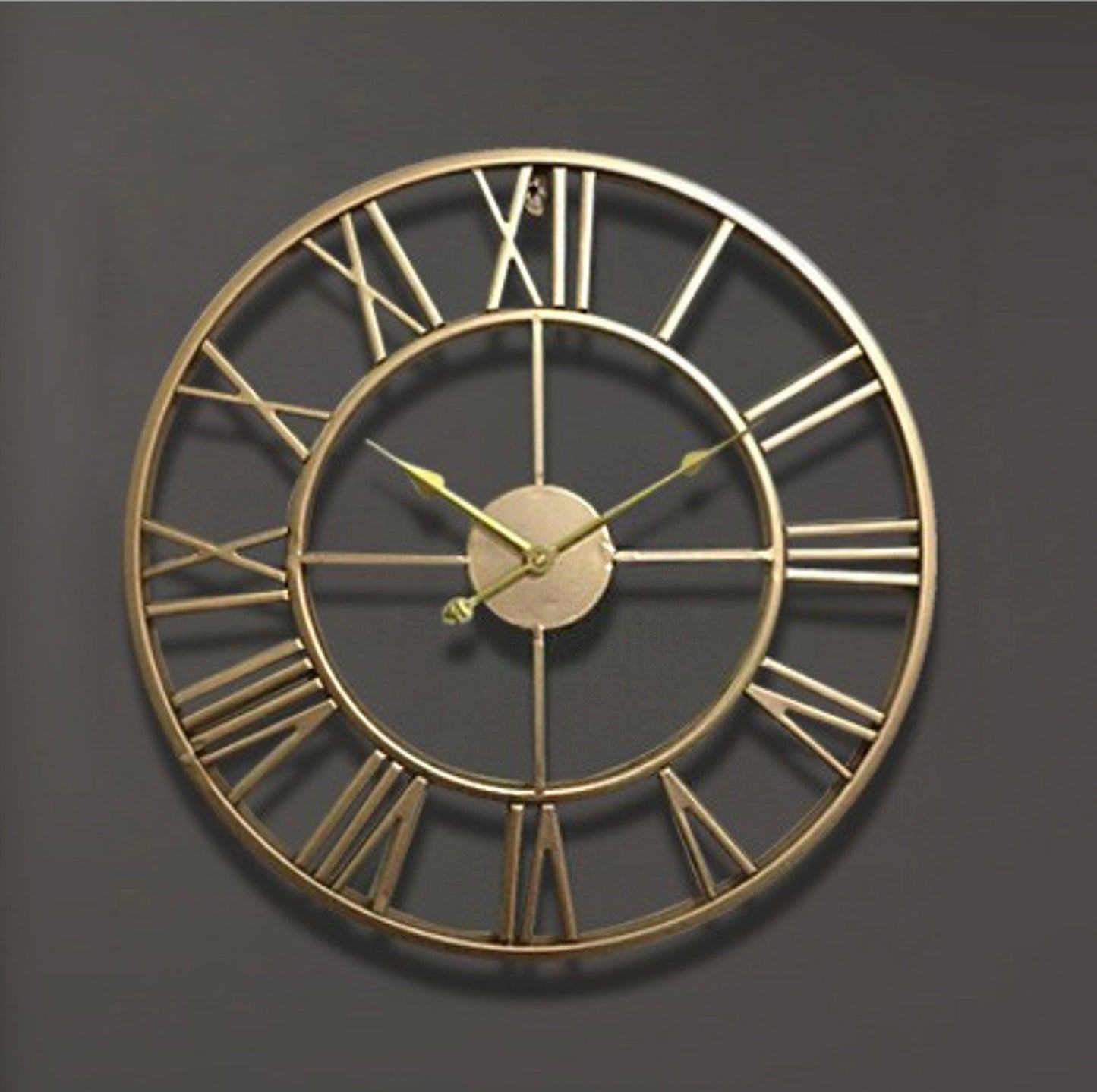 Cirquio | Gold or Bronze Skeleton Wall Clock - Elegant Design for Home Decor NALANI