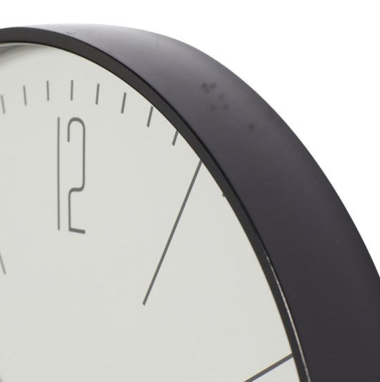 Cirquio | Traditional Black Glass Wall Clock – Silent & Elegant Design NALANI