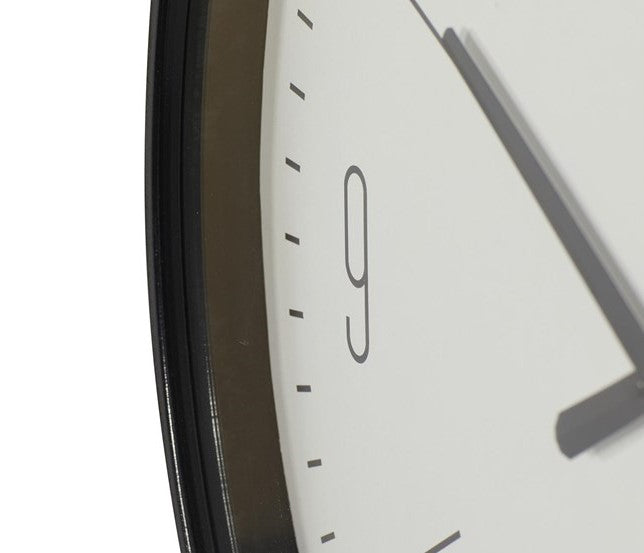 Cirquio | Traditional Black Glass Wall Clock – Silent & Elegant Design NALANI