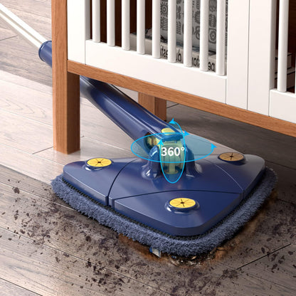 360 Degree Rotating Mop With Triangular Head For Corners Blue NALANI