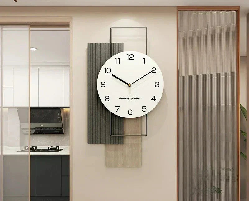 Clovian | Silent Living Creative Wall Clock for Elegant Home Decor Large NALANI