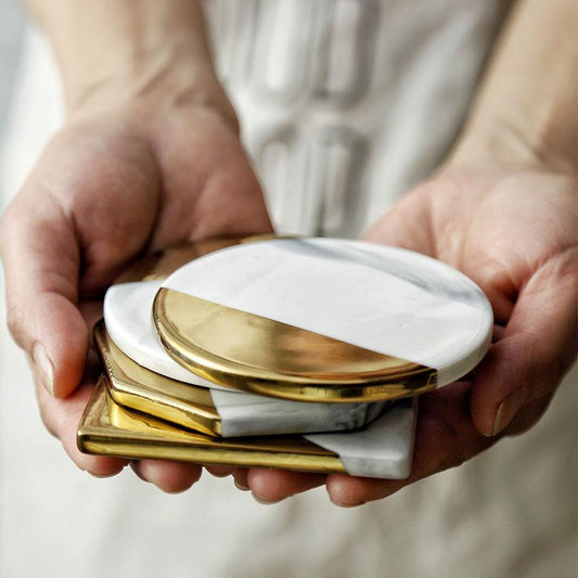 Elegant Marble Coaster For Dining Tables And Mugs Daily NALANI