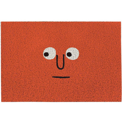 Mood Emoji Doormat Collection for Fun Home Decor Suspicious Red NaLani