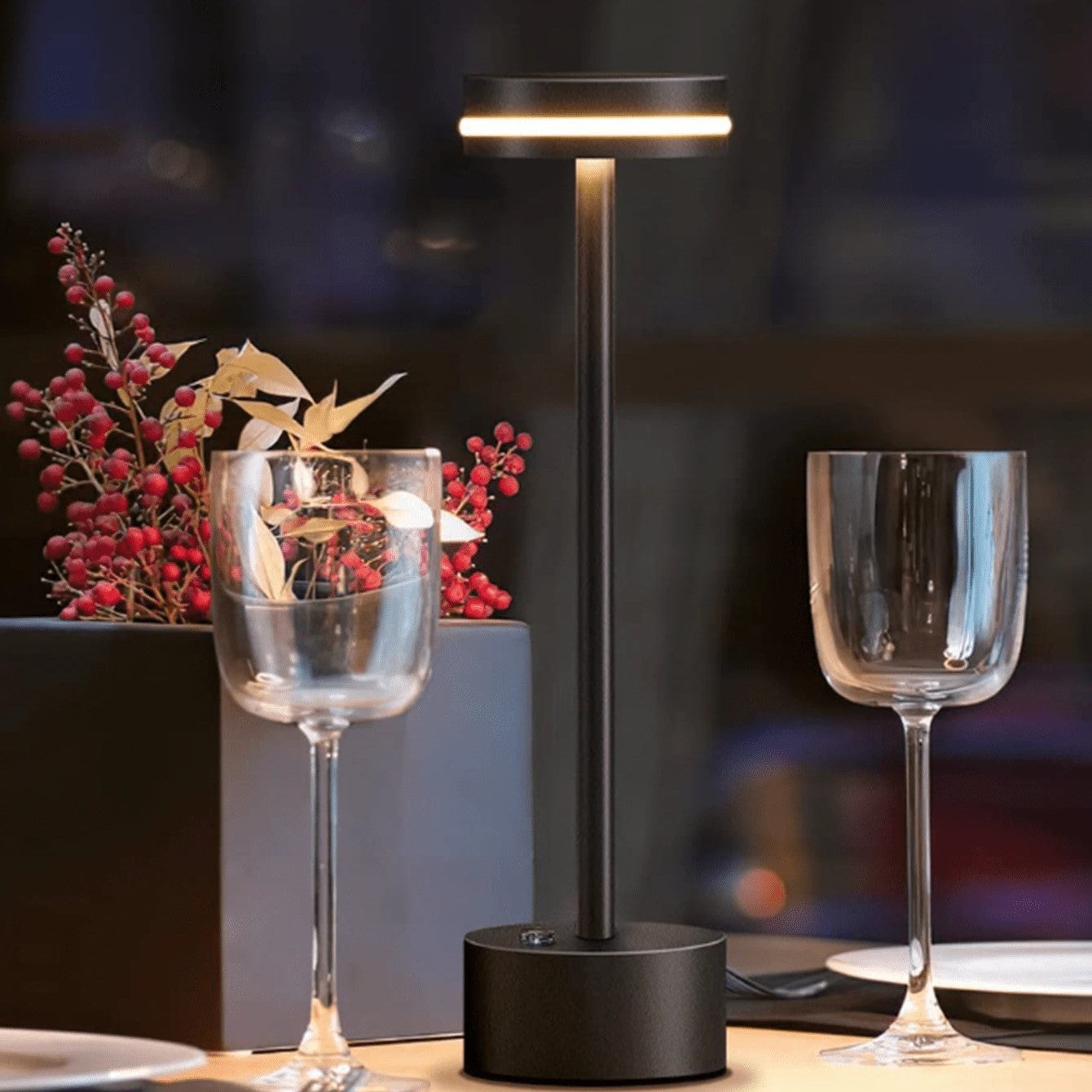 Cosmos Lamp Portable LED Table Lamp with Dimmable Features Black NALANI