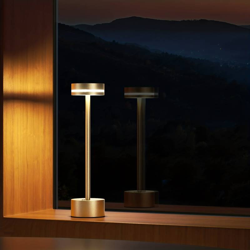 Cosmos Lamp Portable LED Table Lamp with Dimmable Features Gold NALANI