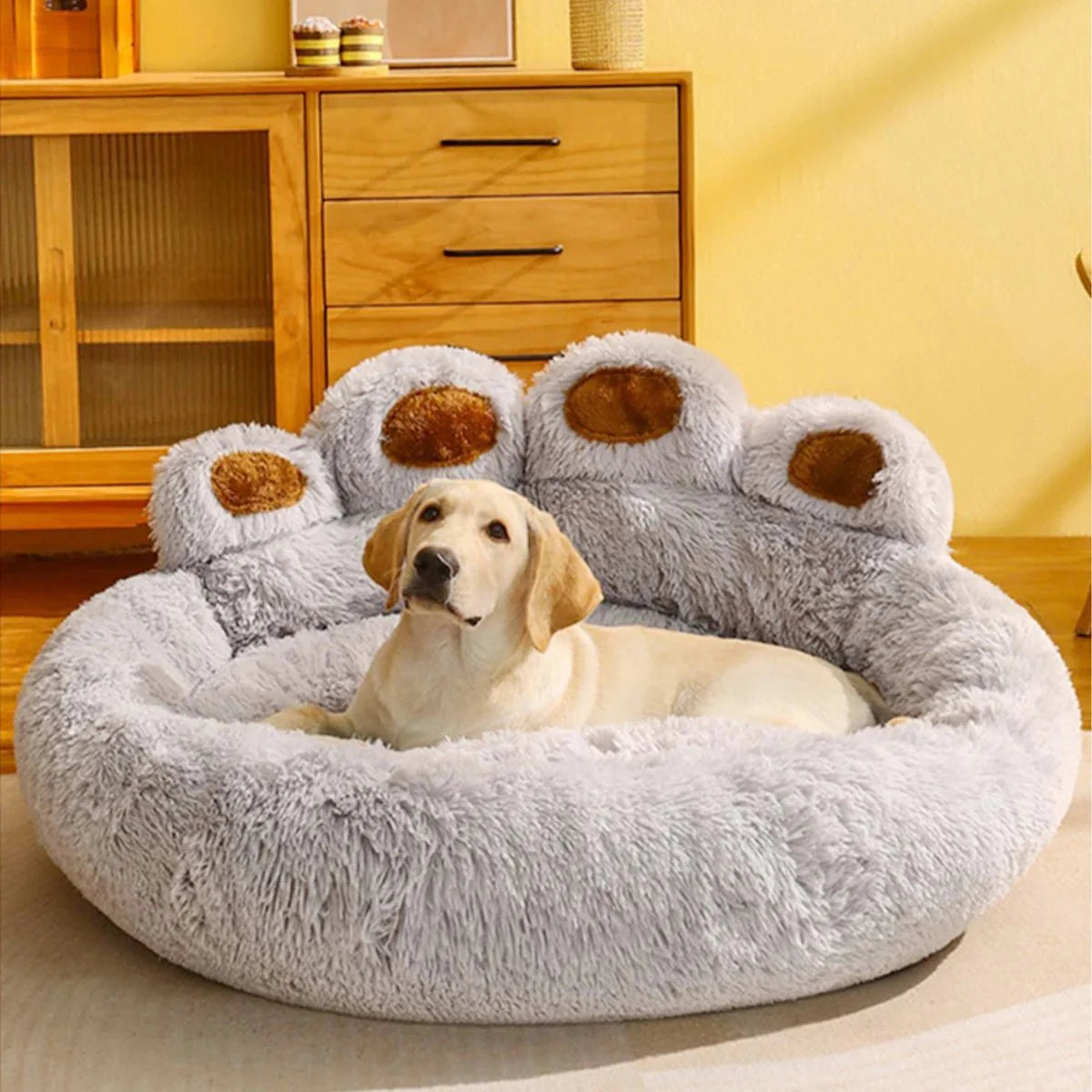 CosyPaws | Zachte Honden Mand - honden mand - Licht Grijs - #NALANI#