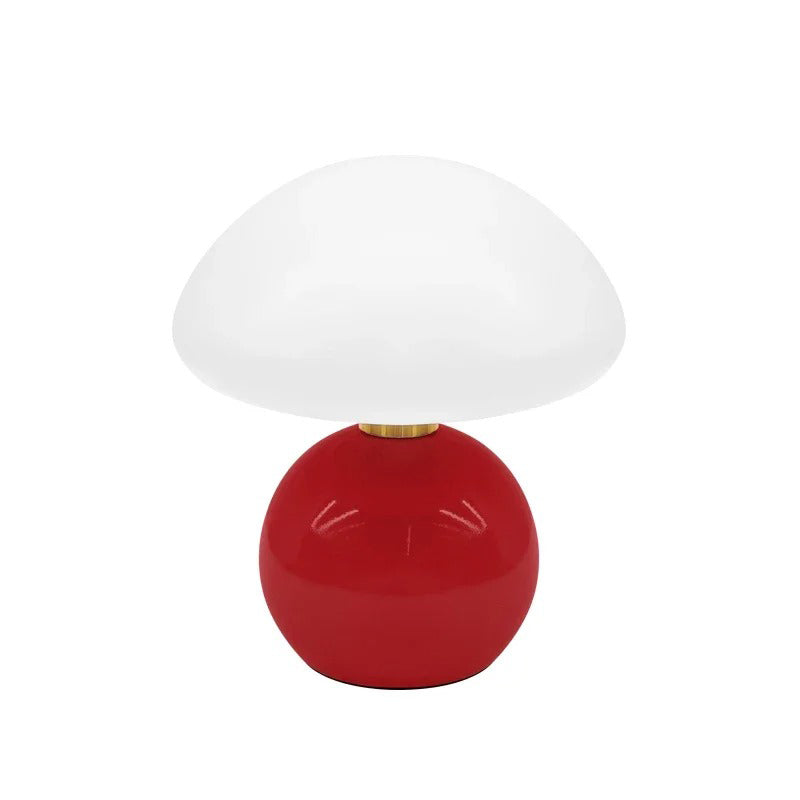 Creamy Glow Modern Bed Lamp | Stylish Table Lamp for Any Room Red NALANI