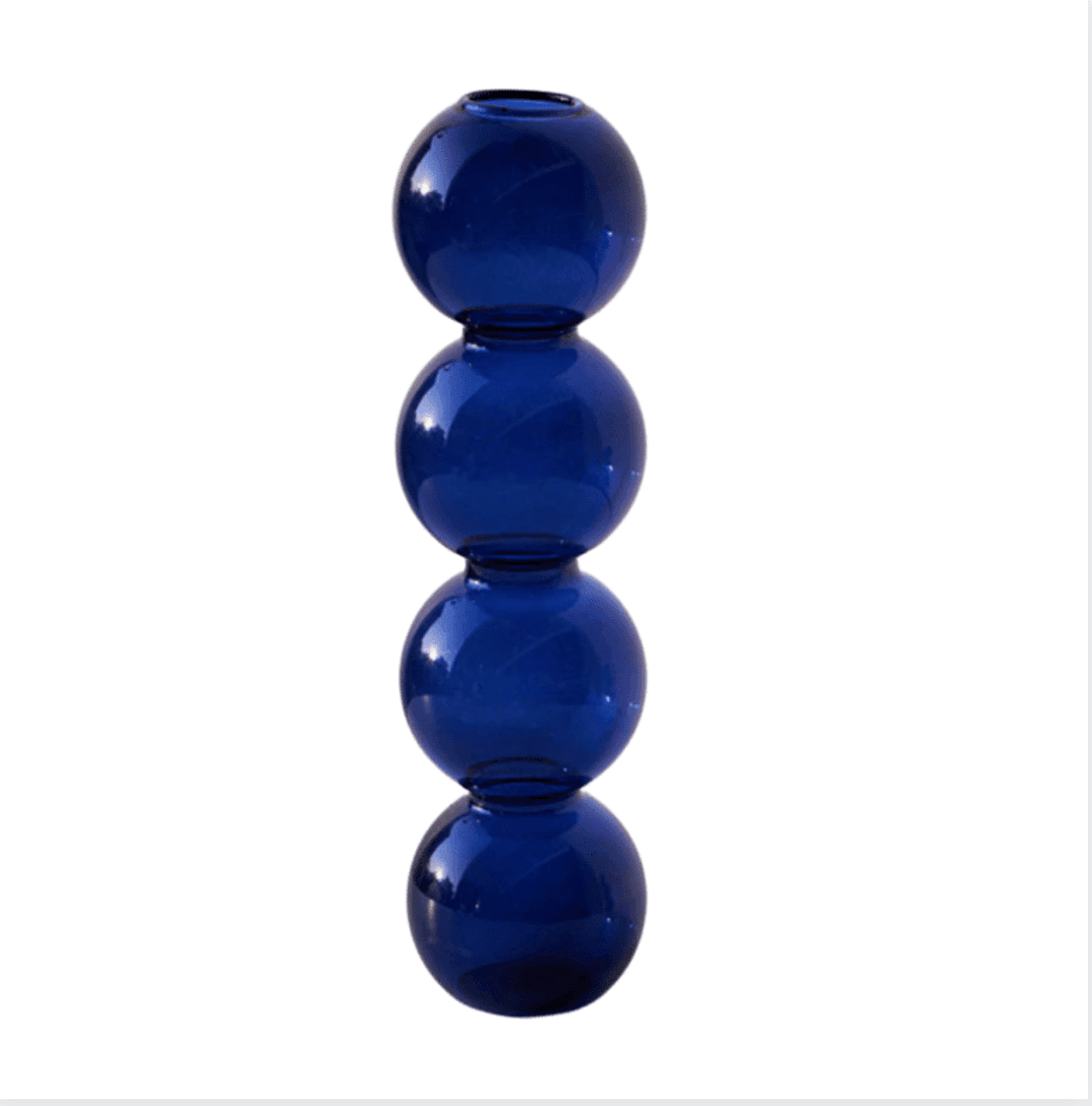 Crystal Glass Bubble Vase for Stylish Home Decor and Plant Display DarkBlue 4 Bubbles NALANI