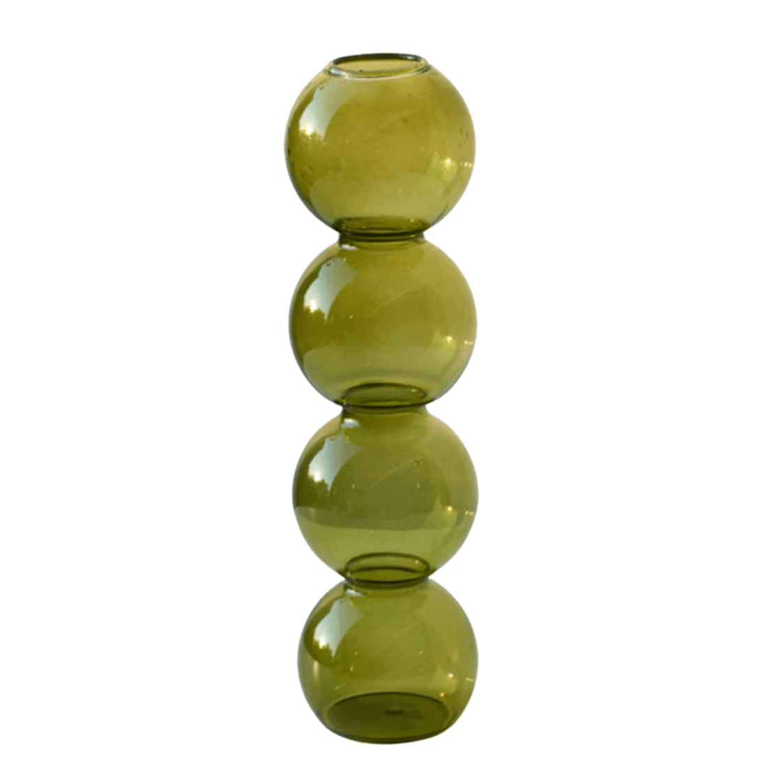 Crystal Glass Bubble Vase for Stylish Home Decor and Plant Display OliveDrab 4 Bubbles NALANI