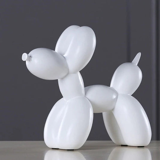 Cute Balloon Dog Art Statue for Whimsical Home Décor White NALANI