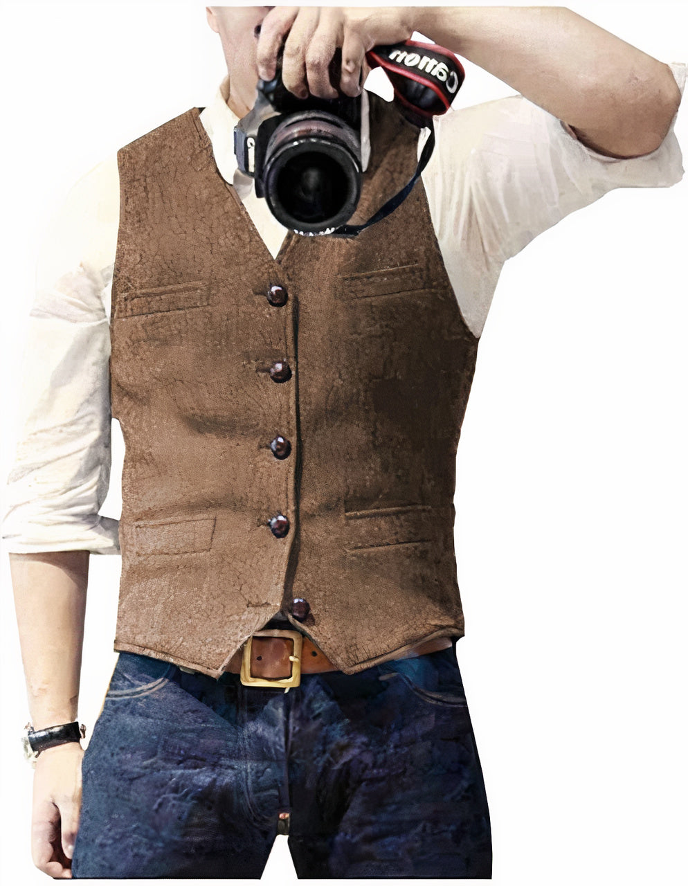Men's Suit Vest - Button Front Dress Waistcoat