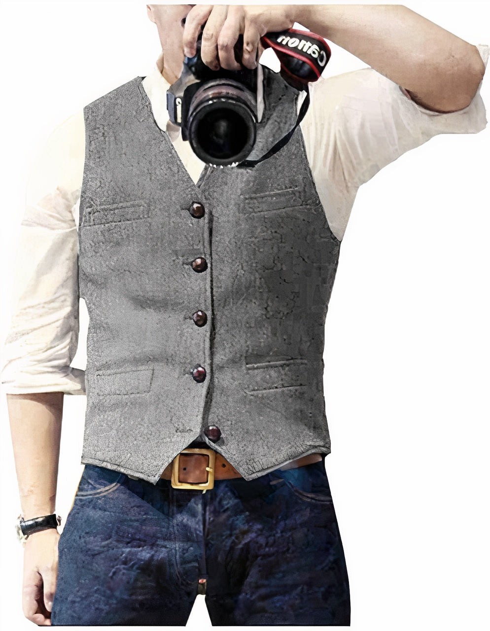 Men's Suit Vest - Button Front Dress Waistcoat