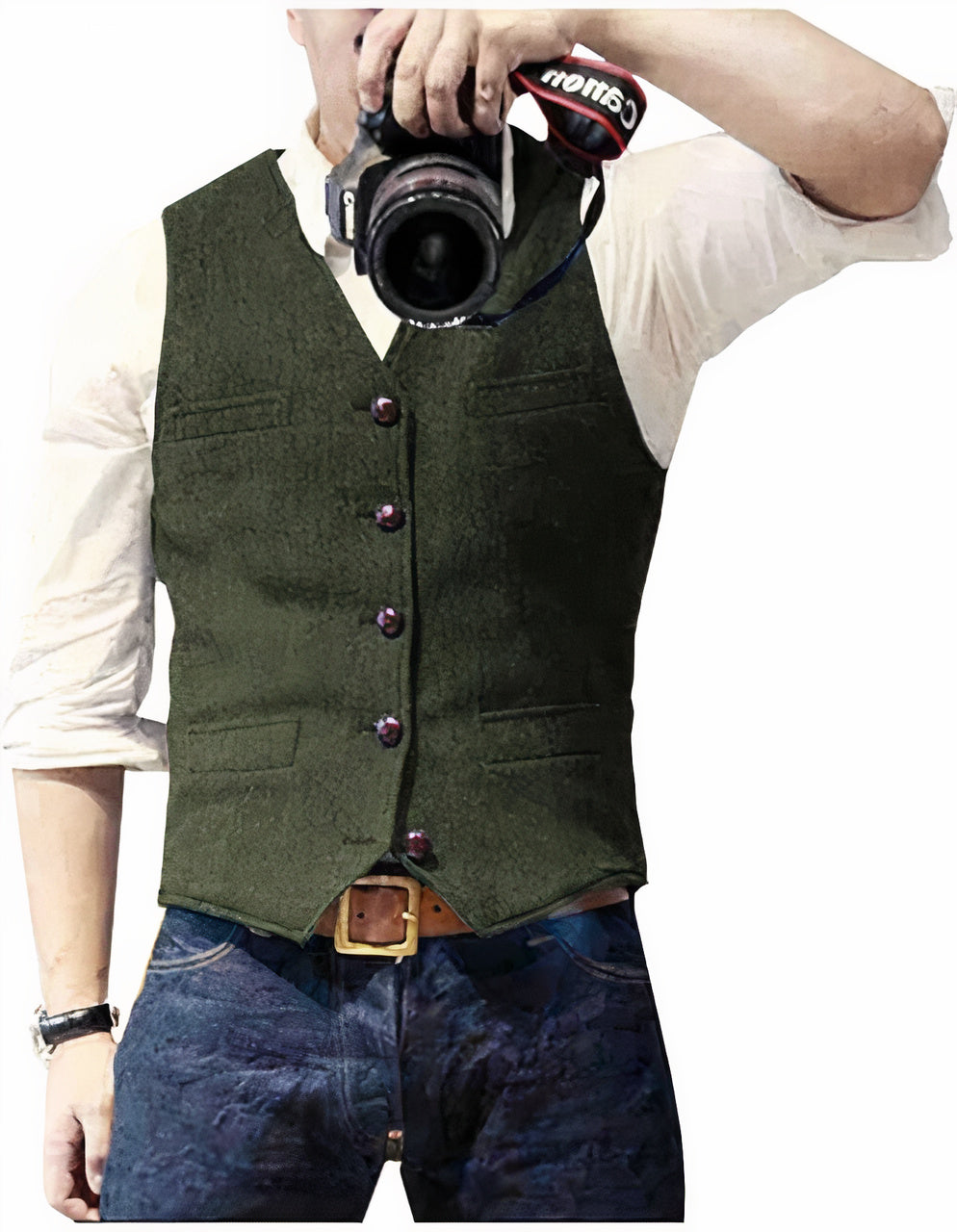 Men's Suit Vest - Button Front Dress Waistcoat