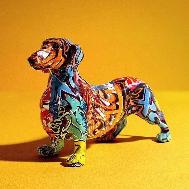 Dachshund Sculpture - Realistic Dog Decor for Home and Gifts S - 22x8x14cm NALANI