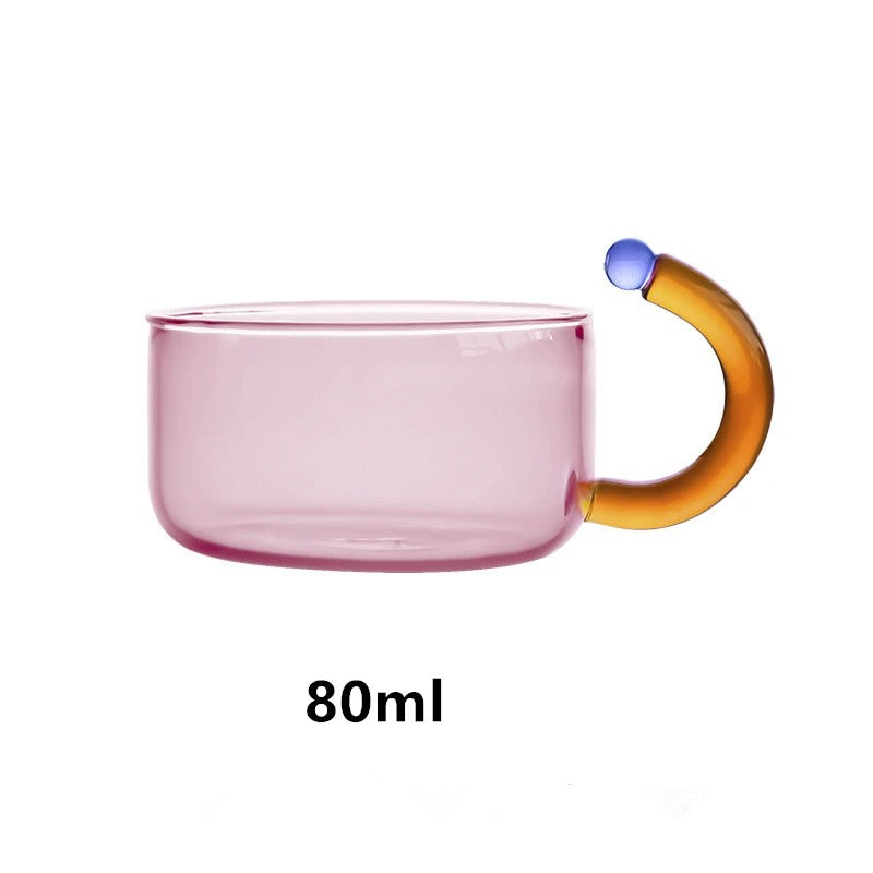 Neo Tokyo Teapot and Mug Set Modern Neon Glass Design Pink Cup NaLani