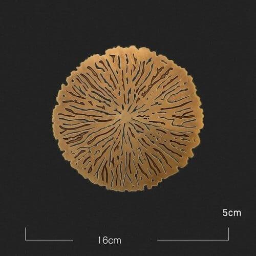 Stylish Copper Wall Decor for Home and Bedroom Decoration Copper lotus leaf-M NALANI