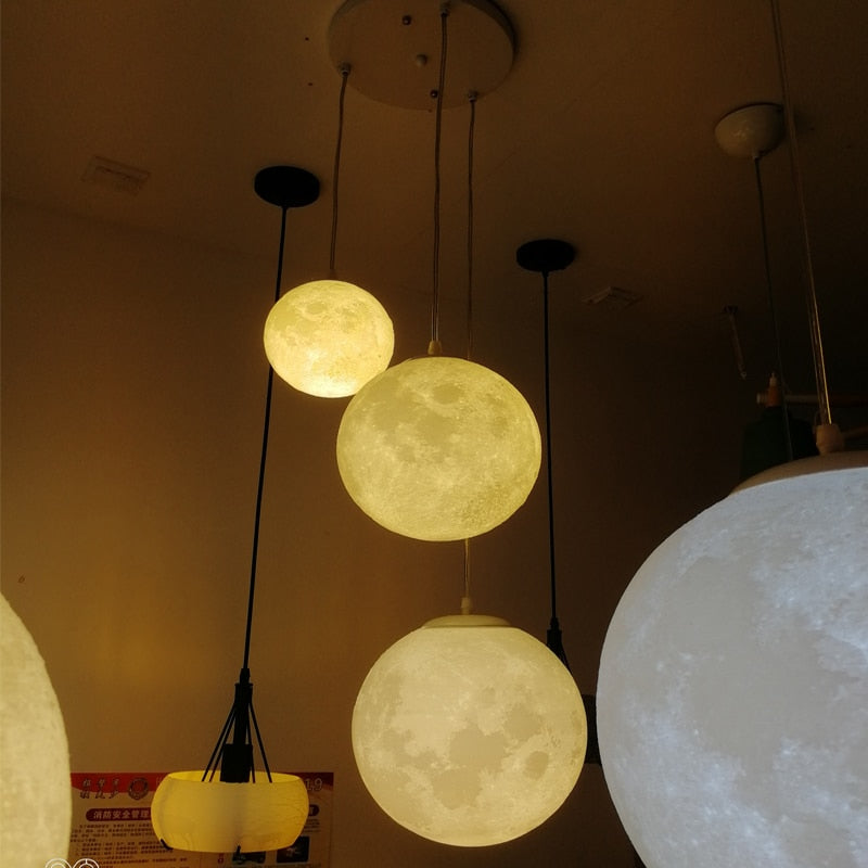 Diapole - 3D Moon Pendant Lamp – Realistic Full Moon Effect NALANI