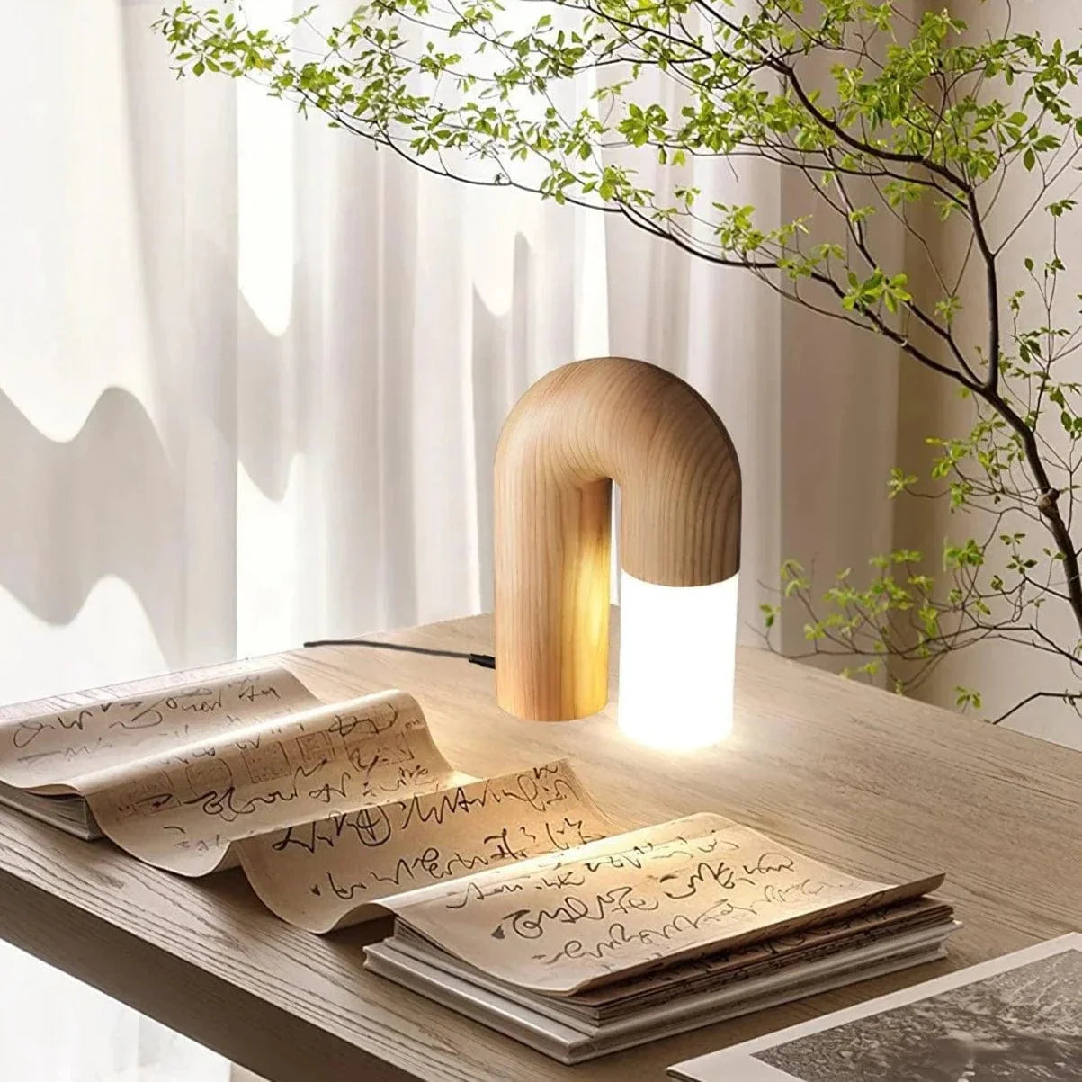 Diapole | Ash Wood Touch Design Dimming Light NALANI