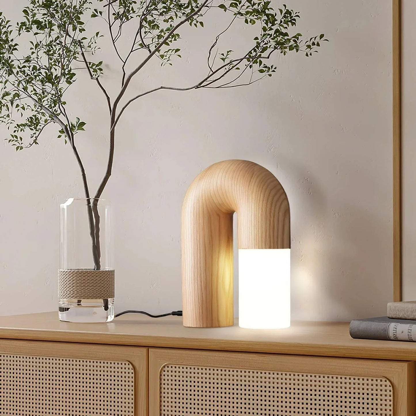 Diapole | Ash Wood Touch Design Dimming Light Natural UK NALANI