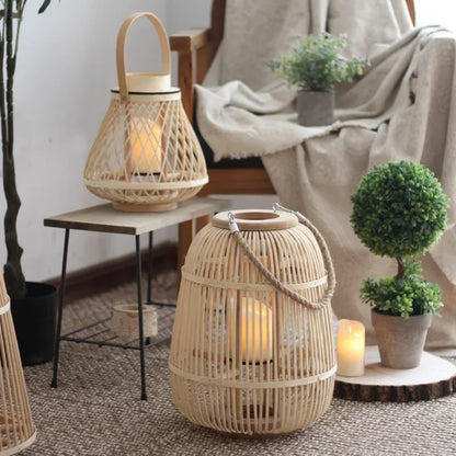 Diapole | Elegant Rotan Lantern for Cozy and Inviting Outdoor Spaces NaLani