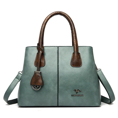 Womens Vegan Leather Bag Elegant Tote For Everyday Use Green NALANI