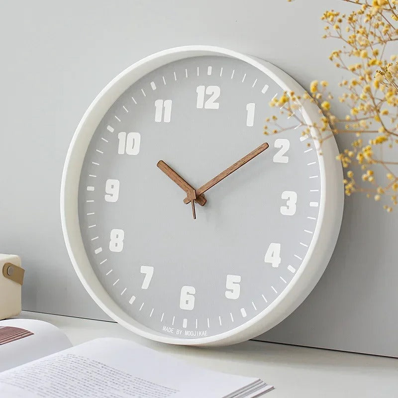 Noiseless Japanese Style Bamboo Wall Clock for Modern Homes NALANI