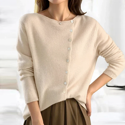 Soft Knit Wool Cardigan for Women Cozy Button Down Sweater