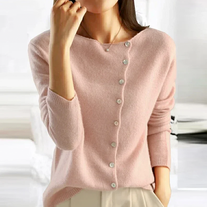 Soft Knit Wool Cardigan for Women Cozy Button Down Sweater