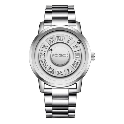 Men's Quartz Watch Classic Timepiece With Stainless Band Silver Steel Stap NALANI