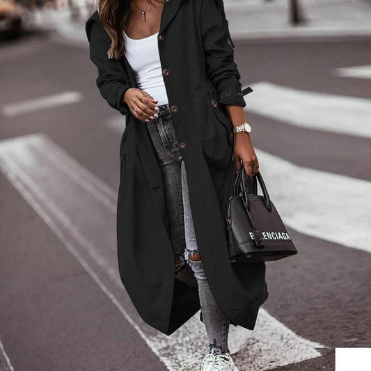 Avenari | Chic Long Waterproof Coat with Lightweight Design for Spring