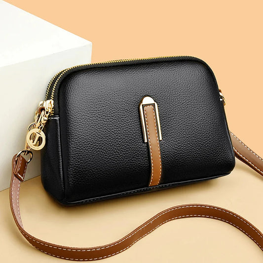 Mini Vegan Leather Bag For Women Elegant Compact Purse Black NALANI