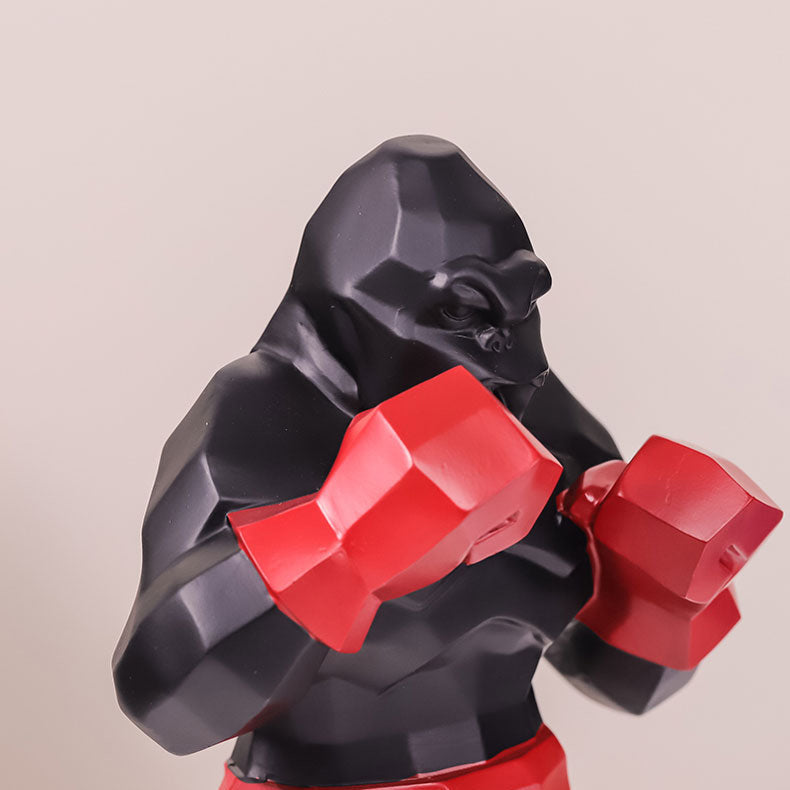 Geometric Gorilla Boxer Sculpture Unique Home Decor Accent Piece NaLani