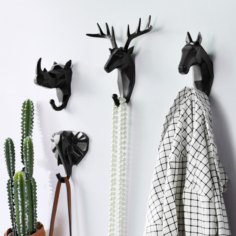 Geometric Wildlife Wall Hook for Unique Home Decor and Gifts NaLani