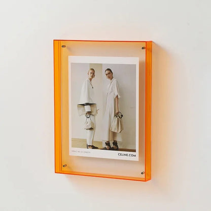 Sleek Modern Photo Frames with Vibrant Colored Edges Orange NaLani