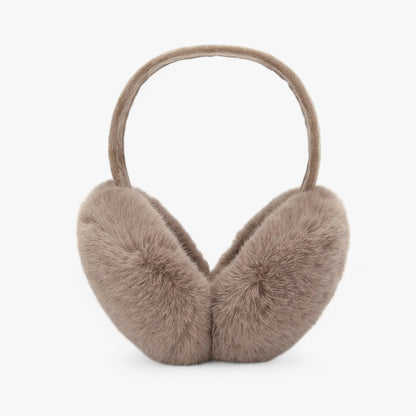 Faux Fur Ear Warmers For Winter Luxury And Cozy Comfort dark brown NALANI