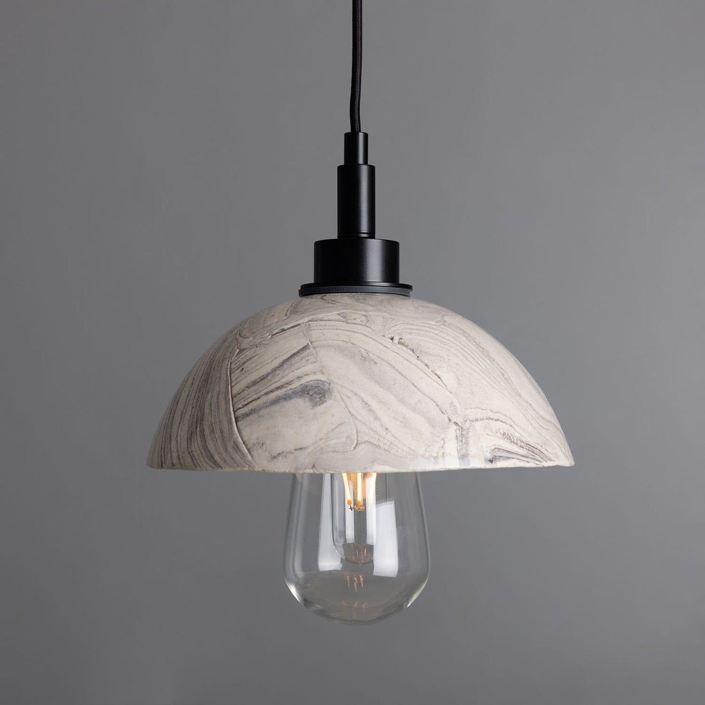 Fiorani Casa | Marbled Ceramic Dome Bathroom Pendant Light 20cm IP44 Rated 300cm 120" NALANI