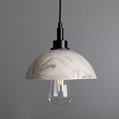 Fiorani Casa | Marbled Ceramic Dome Bathroom Pendant Light 20cm IP44 Rated 300cm 120" NaLani
